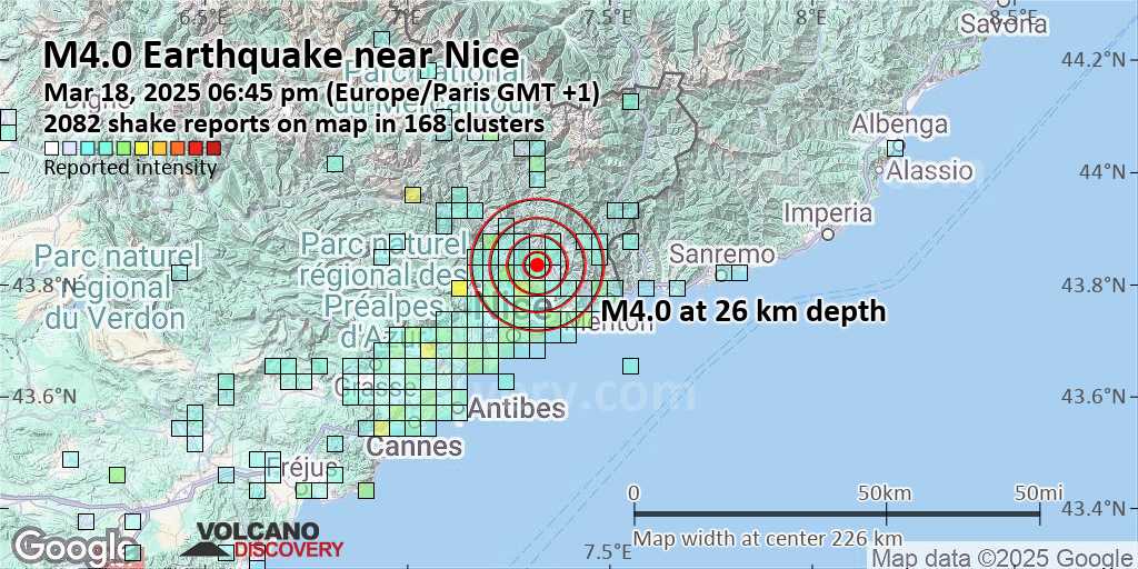 Les tremblements de terre à Nice : un sujet préoccupant