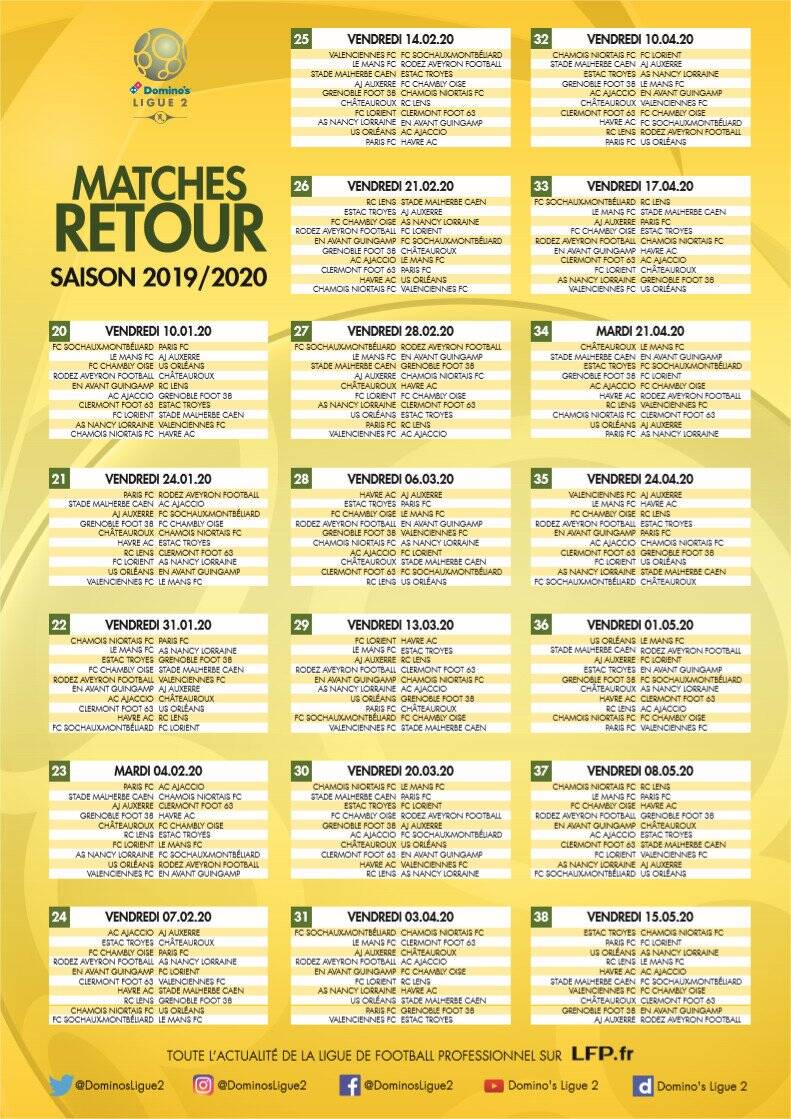 Le Calendrier de la Ligue 2 pour la Saison 2023-2024