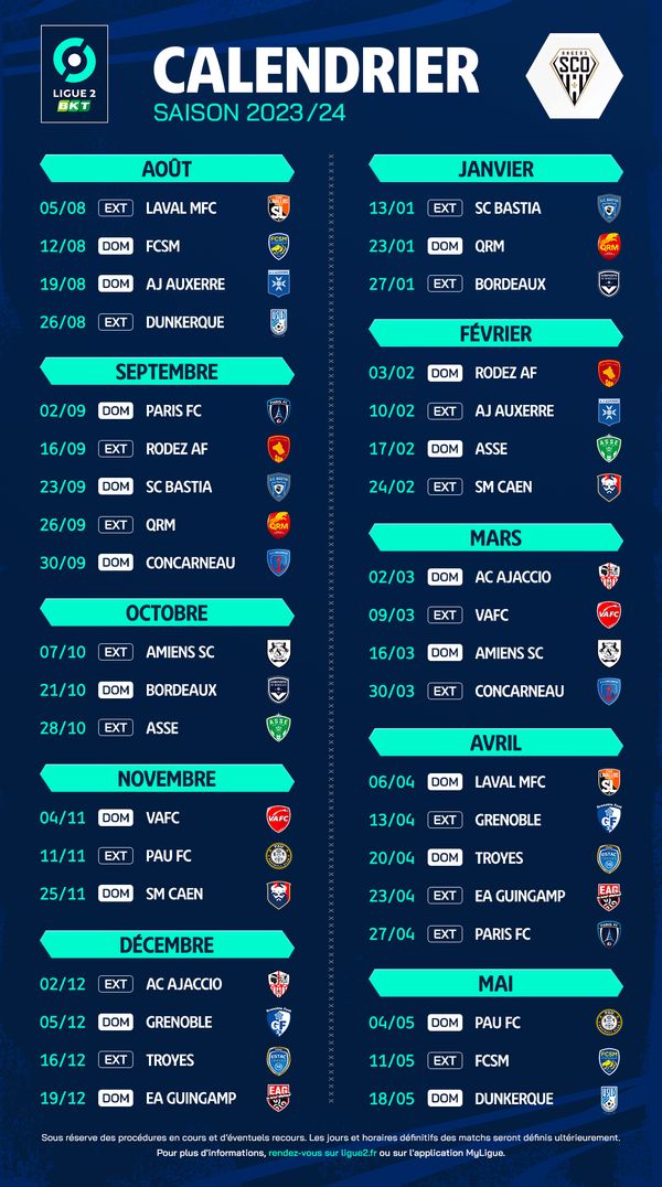 Tout savoir sur le calendrier Ligue 2 2023-2024