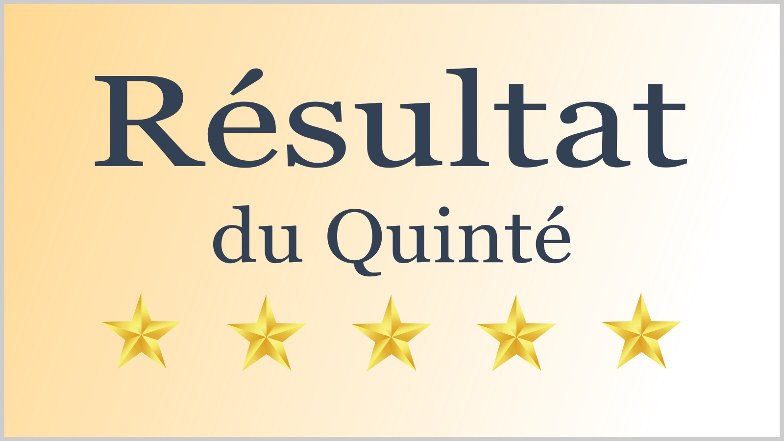 Résultat du Quinte du Jour : Les Événements Actuels