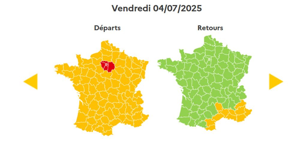 Prévisions de Bison Futé pour le 4 Juillet 2025