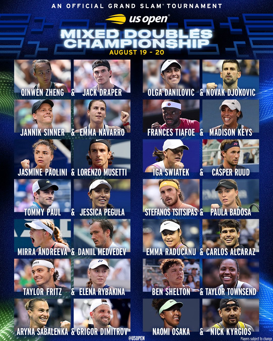 US Open Double Mixte 2023 : Un Tournoi Excitant en Perspectives