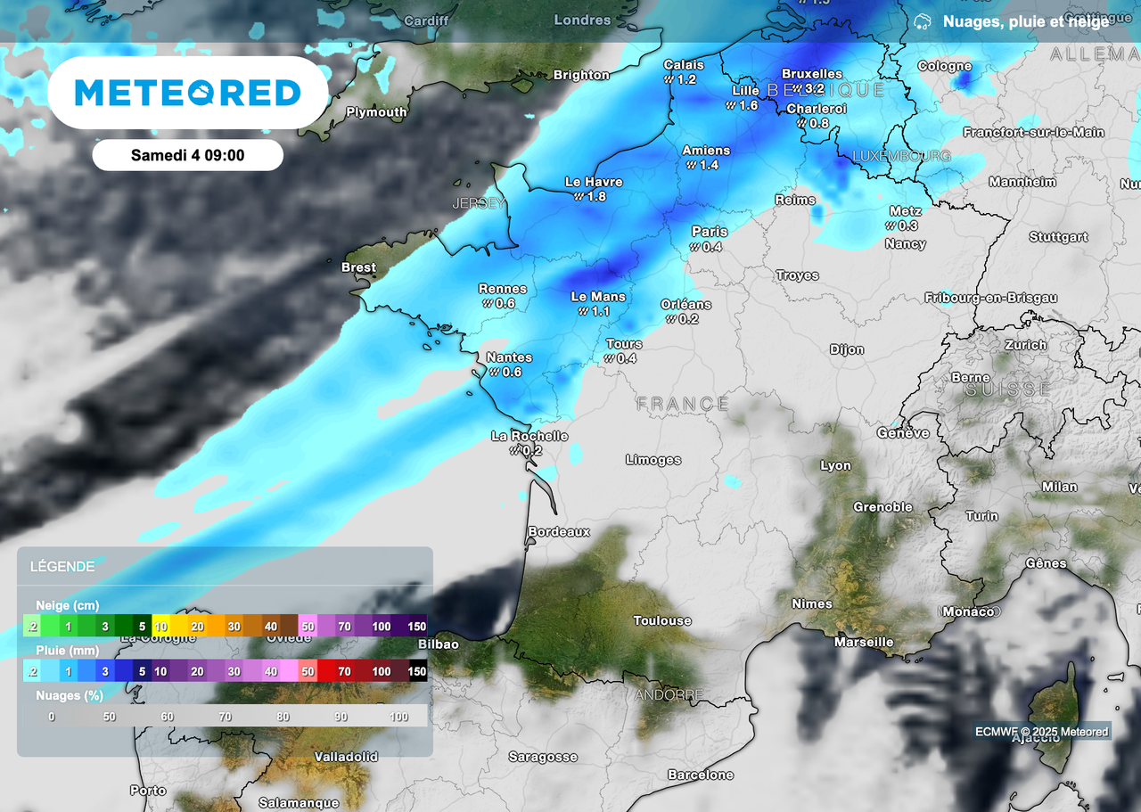Météo Demain : Entre Neige, Redoux et Tempête, la France Face aux Intempéries