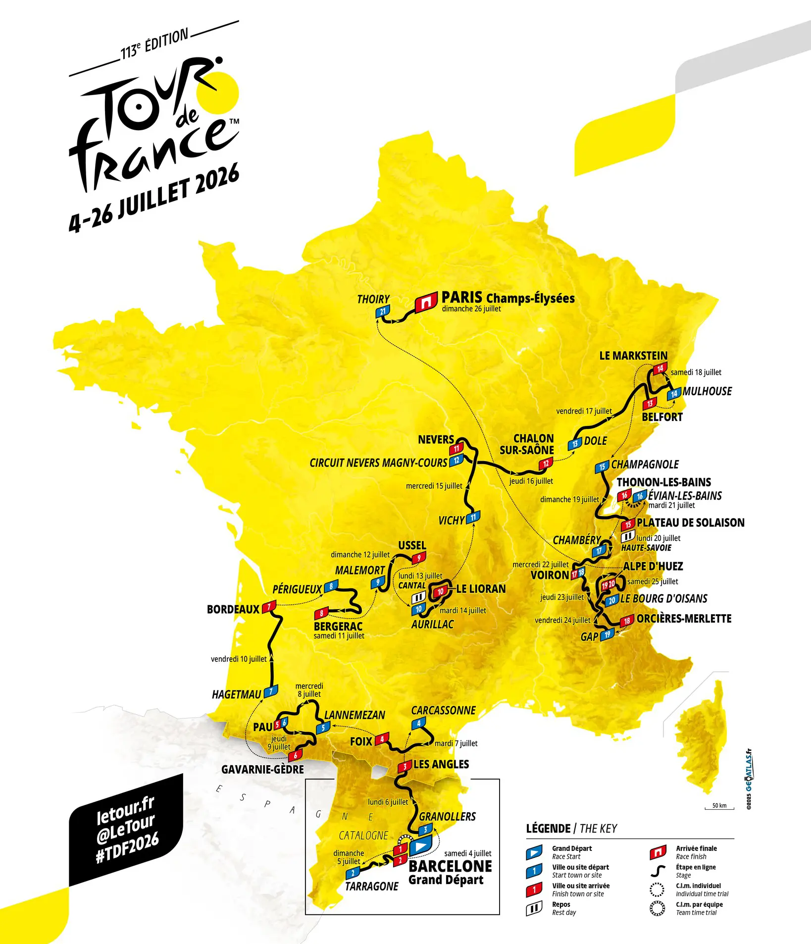 Tour de France 2026 : Une édition historique avec départ de Barcelone