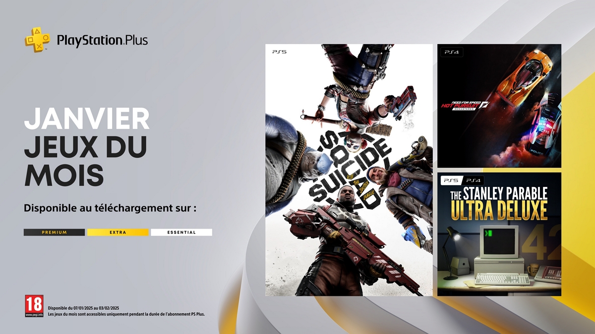 Jeux PS Plus : aperçu des titres de février 2026