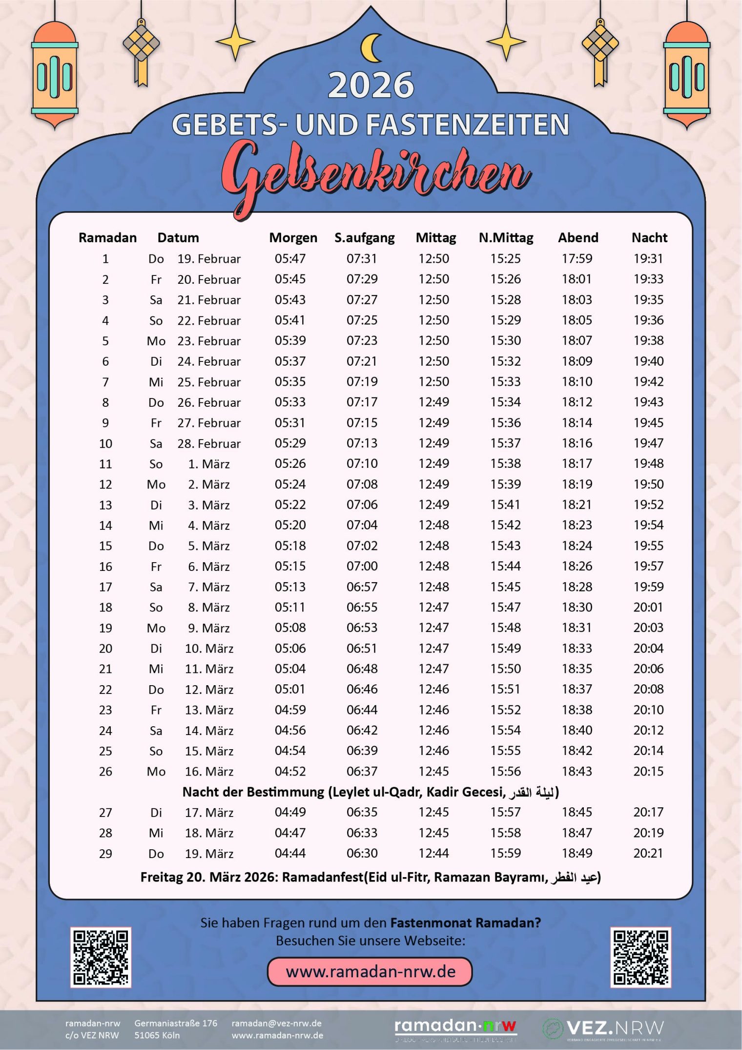 Quand commence le Ramadan 2026 : calendrier et explications