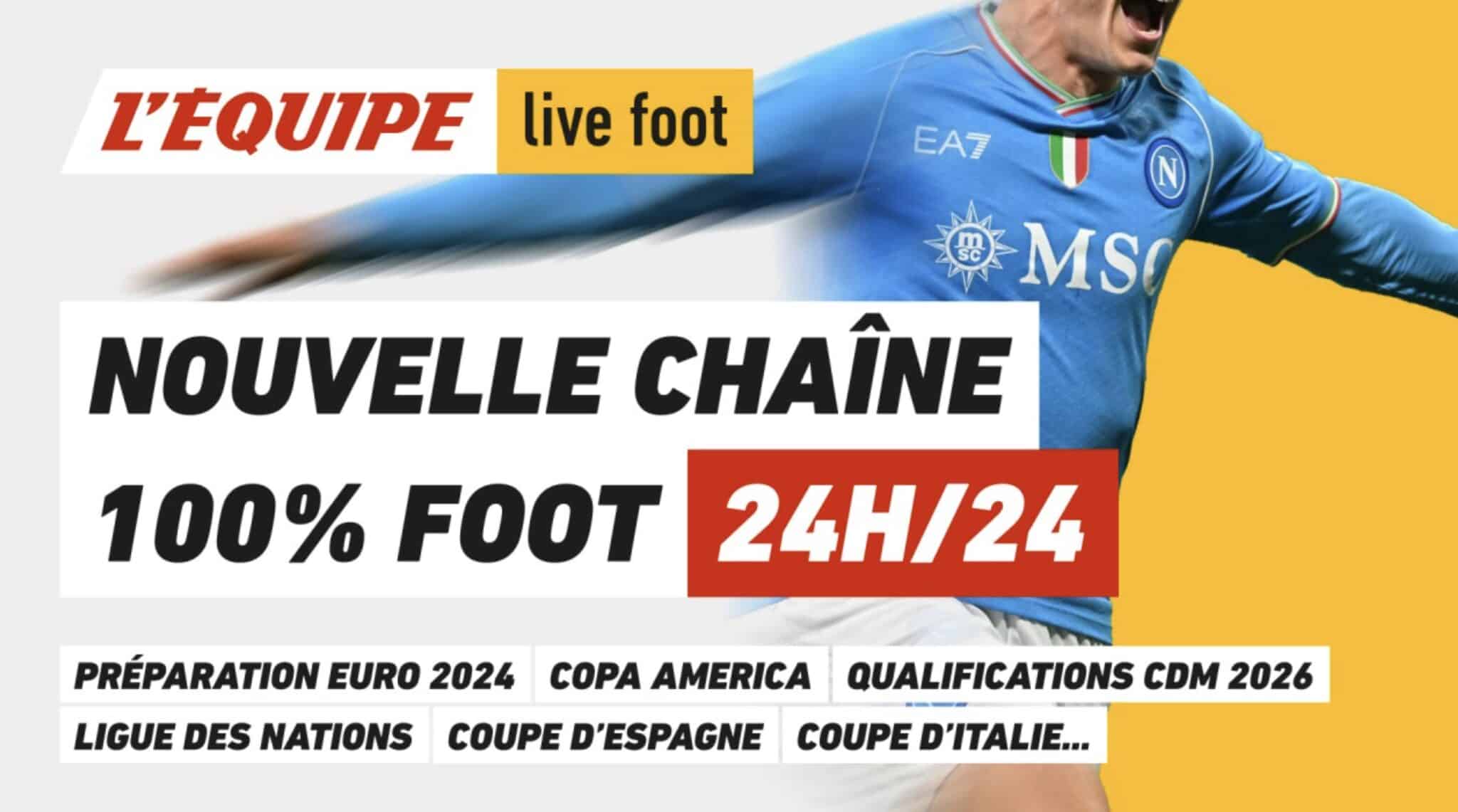 Lancement de L&rsquo;Équipe Live Foot : plus de 400 matches en 2024